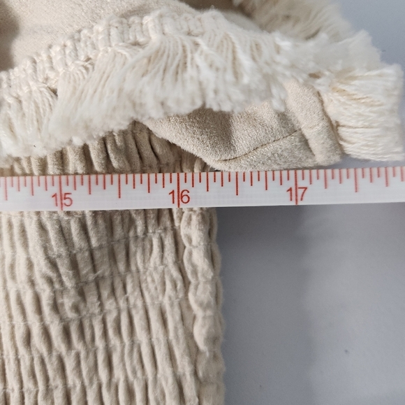 THML Cream Smocked Top, Size XS - Picture 6 of 8